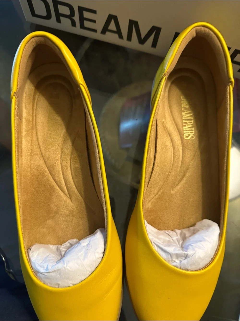 Dream Pairs Yellow Women's Slip-On Ballet Flats